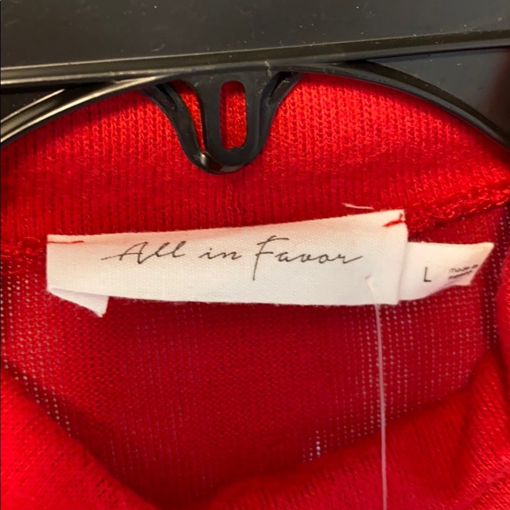 ALL IN FAVOR Mock Neck Sweatshirt Persian Red - Picture 5 of 7